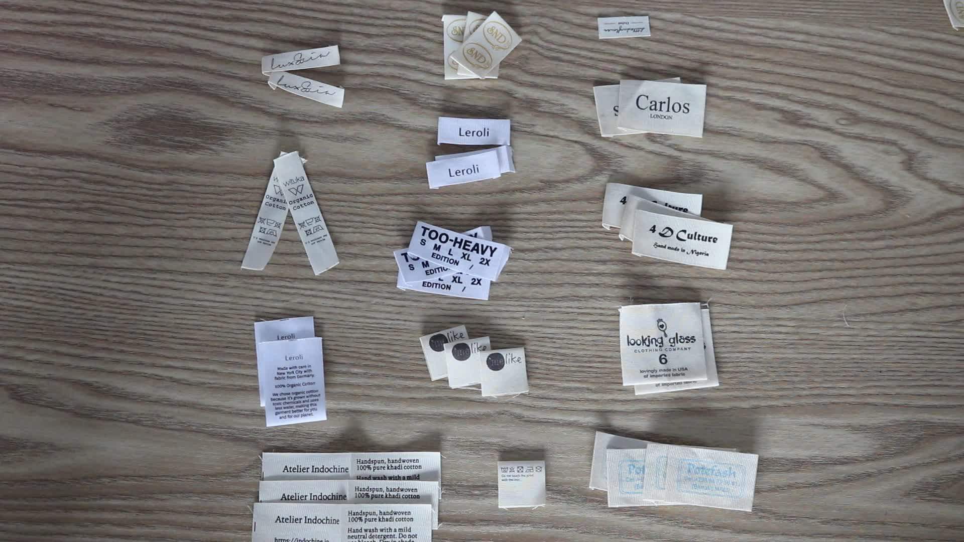 Customized Design One Color Print Natural Offwhite Cotton Garment