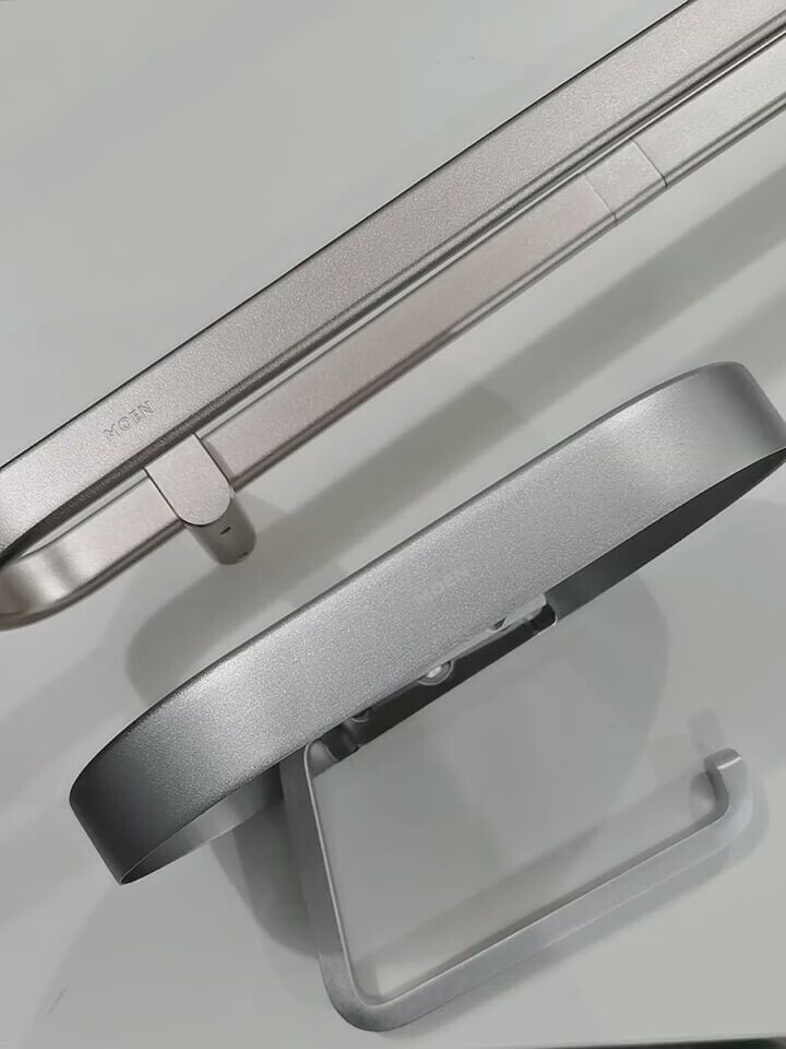 Moen hardware pendant towel rack space aluminum perforated powder room shelf Wall-mounted bathroom towel rack 2401