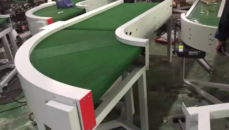 Turn Table Flat Belt Curve Conveyor Production Line Buy Flat Belt