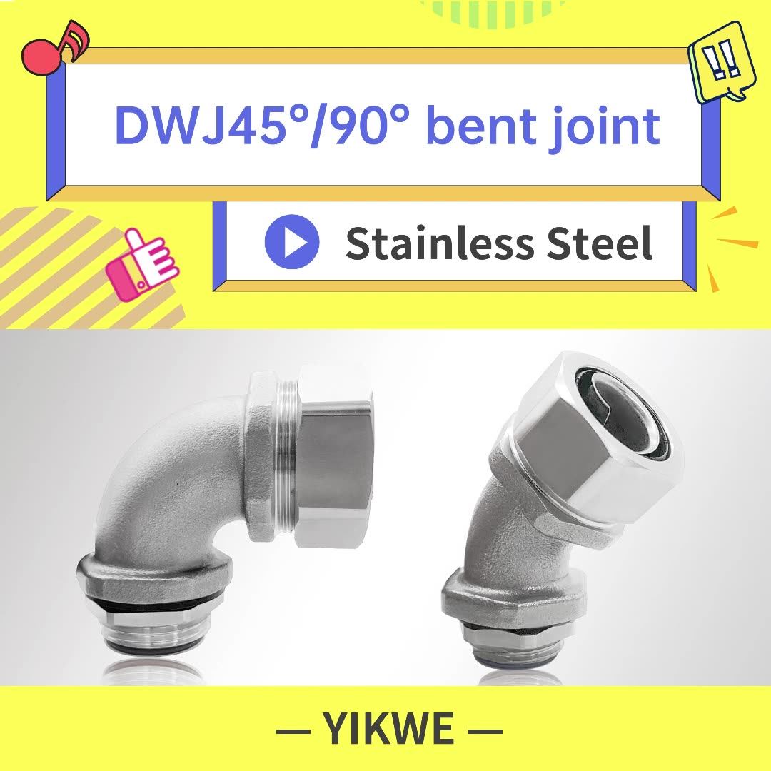 Bent Hose Fitting 90 Degree Elbow Metal Cable Gland Waterproof Pvc