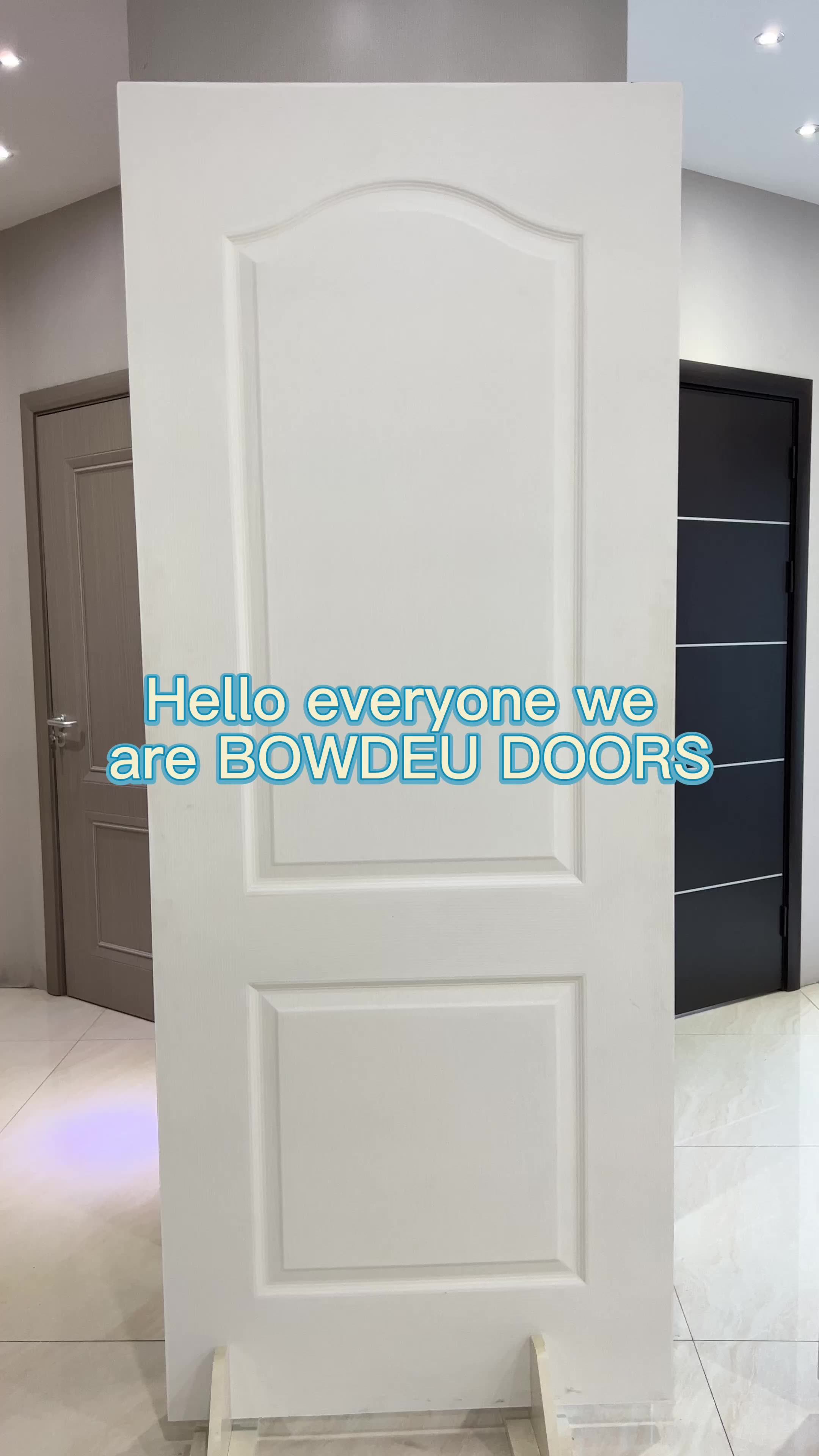 White Primer Moulded Wooden Doors Panel Interior Glass Internal Doors