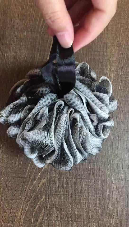 50gram Black Color Bath Loofahs Sponge Bath Puff Body Scrubber Ball