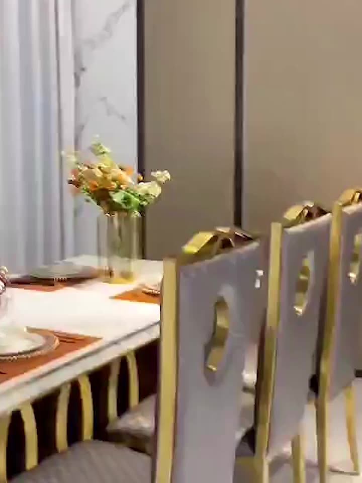 Oem Modern Luxury Mable Dining Table 10 Seater Marble Dinning Table Set