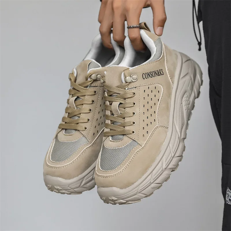 Мужские обувь Desert Yellow 2024 весна и осень новые кроссовки мужские Tide Shoes супер огонь INS Daddy Shoes Альпинистские обувь