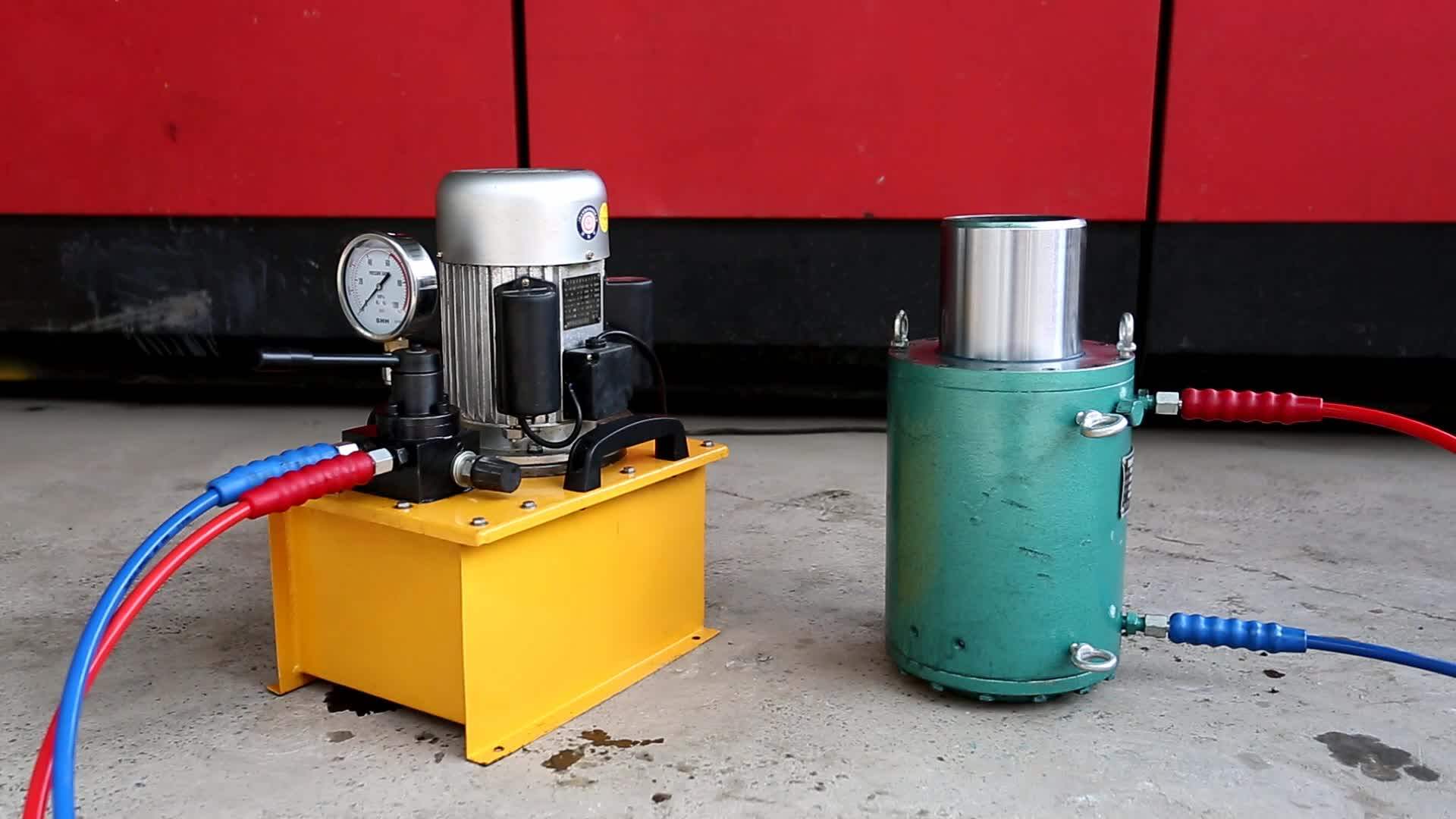 Flat 150 Ton Prestressed Push Pull Hydraulic Jack Electric Hydraulic