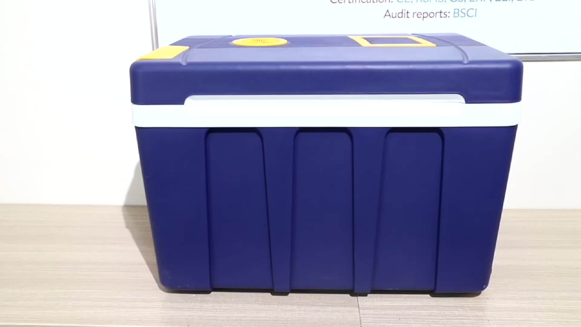 Popular Big Capacity 50l Large Cooler Box With Wheels And Handle Refrigerator For Car 12v