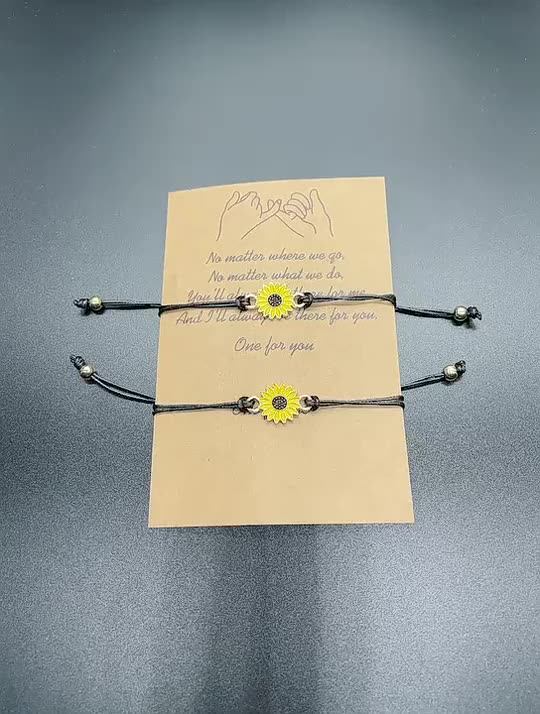 ❤ひまわりさま❤2025年Bracelet❤✨️ 2025 New Sunflower Hand Woven Adjustable Friendship Bracelet