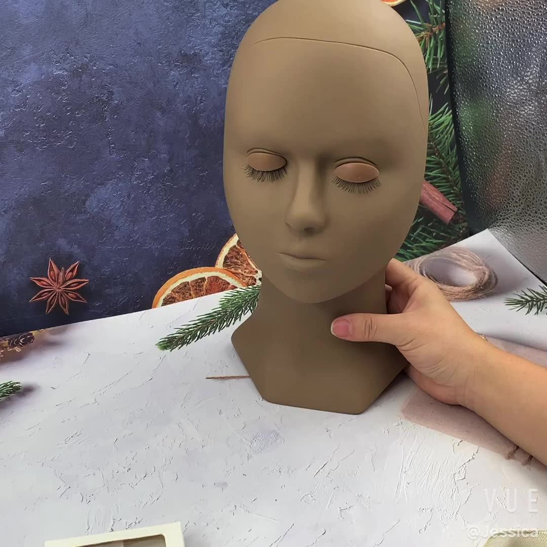 Eyelash Suppliers Super Soft Silicone Mannequin Head Eyelash