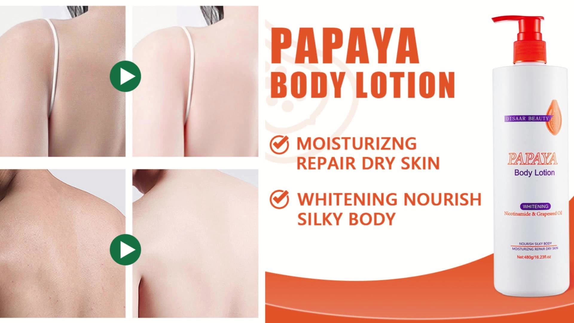 Oem Fully Effective Skin Whitening Body Cream Papaya Nourishing