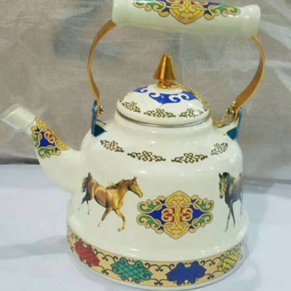 Milk Tea Teapot Teapot Kettle Enamel Pot Inner Mongolia Process Gift Decorated Milk Tea Pot Hotel Exclusive