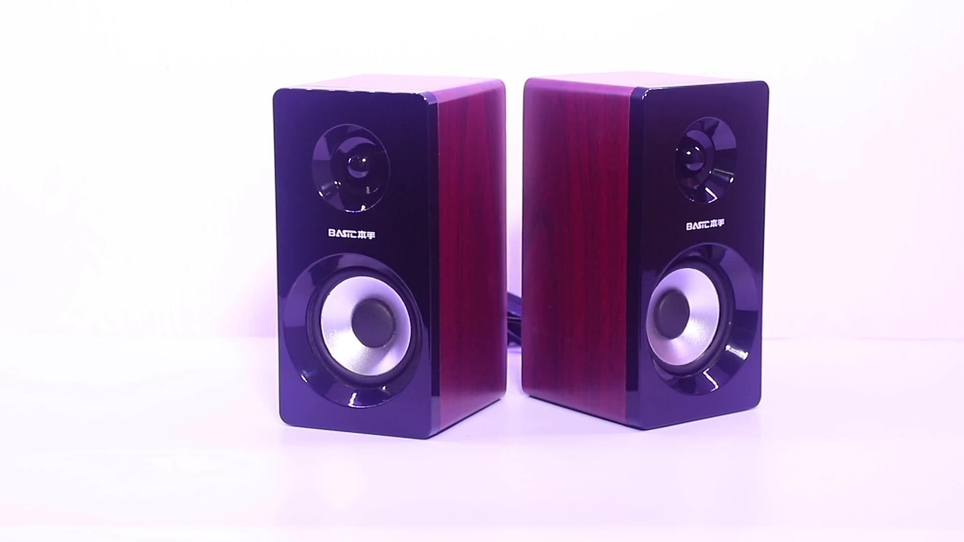 Wooden Enclosure Multimedia Powered Desktop Passive Bookshelf