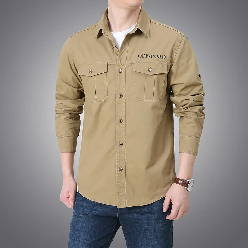 Shirt for Men Spring Season Japanese Style Pure Color Long Sleeve Shirt with High-end Short Sleeve Trendy Cool Hoodie