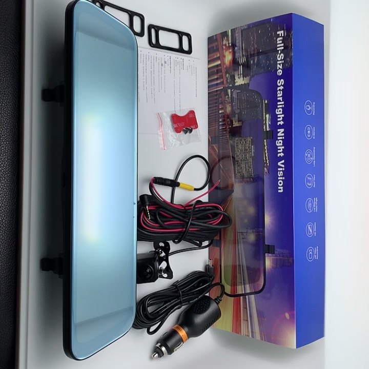 2k+1080p Dual Lens Mirror Car Camera 11.66 Inch Front And Rear Car Dvr