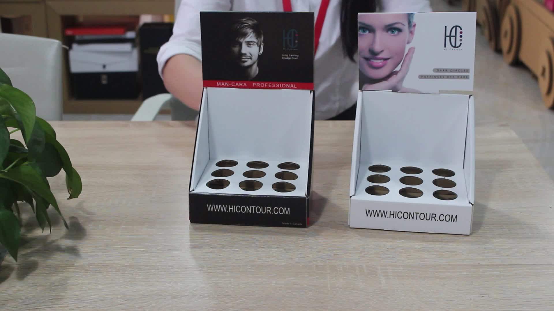 Grocery Store Retail Custom Small Counter Cosmetic Lip Balm Paper Display Lipstick Cardboard