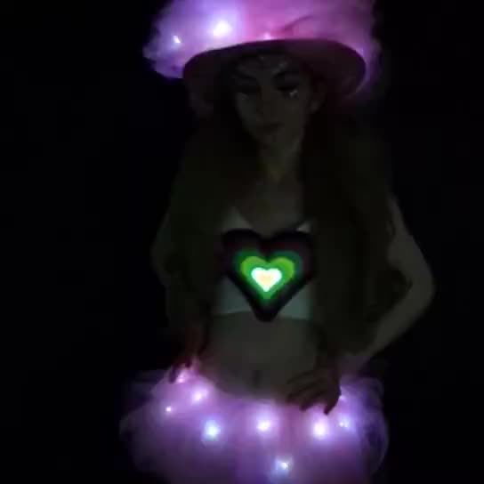 Светодиодный Tron Dance женский диджейская вечеринка косплей голосовое управление