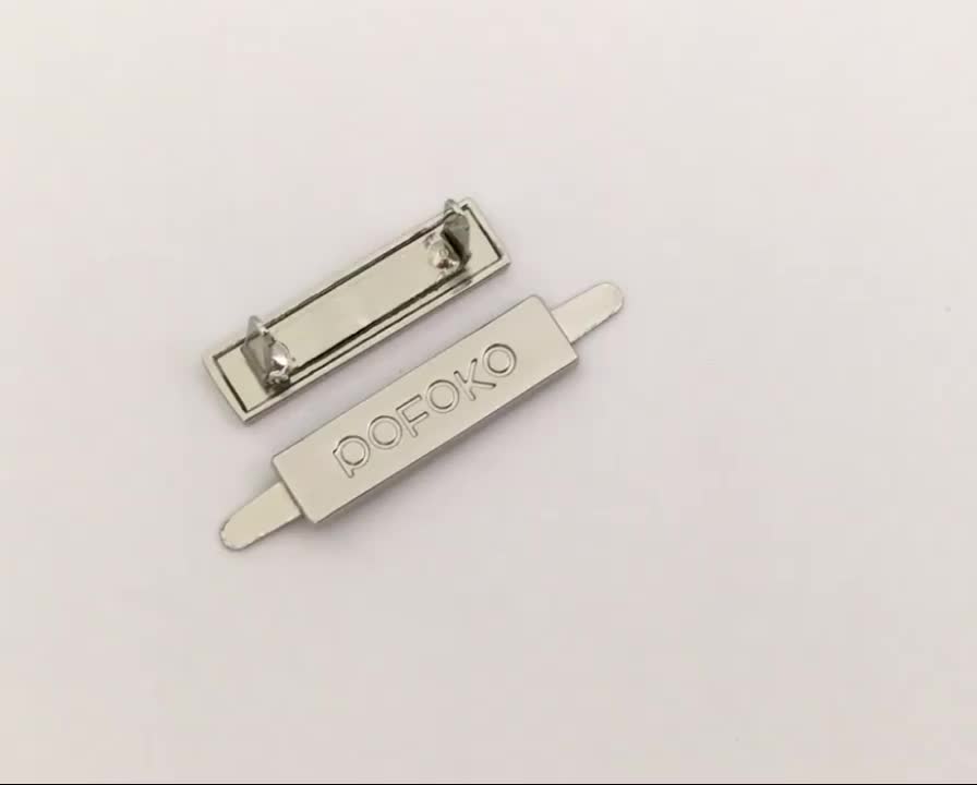 Bag Hardware Claws Fixed Small Metal Name Plate,Custom Brand Metal Logo