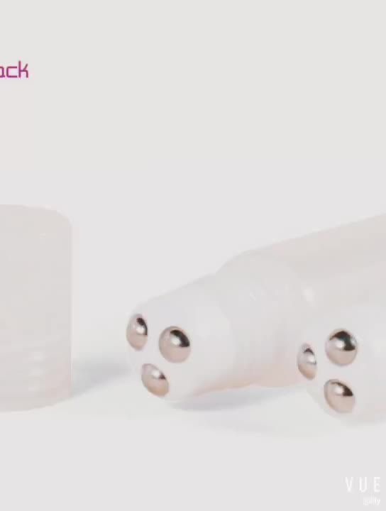 15g Silk Screen Round Repair Lip Gloss Pe Tube With Roller Ball