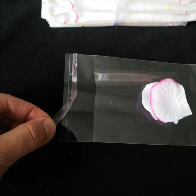 14CMOPP透明塑料自粘袋眼睫毛包裝袋包裝袋口水巾帽子包裝袋
