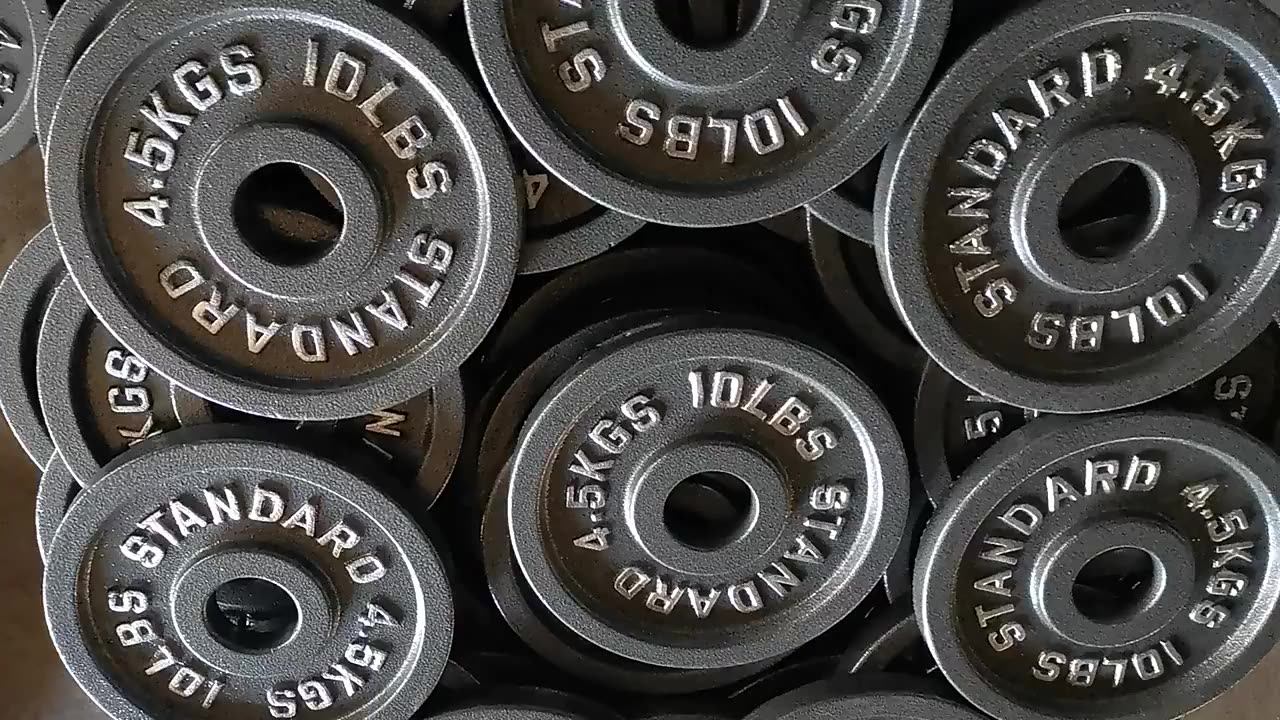 Classic Olympi Barbell Weight Plates Lacquer Cast Iron Barbell Plates