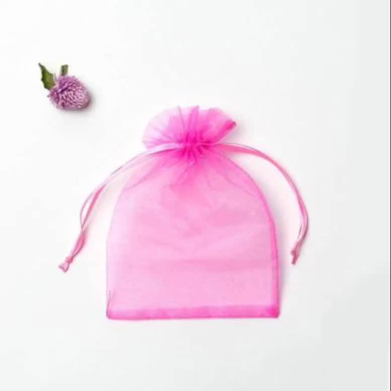 Sheer Organza Bags Gauze Drawstring Gift Bags Mesh Jewelry Pouches For