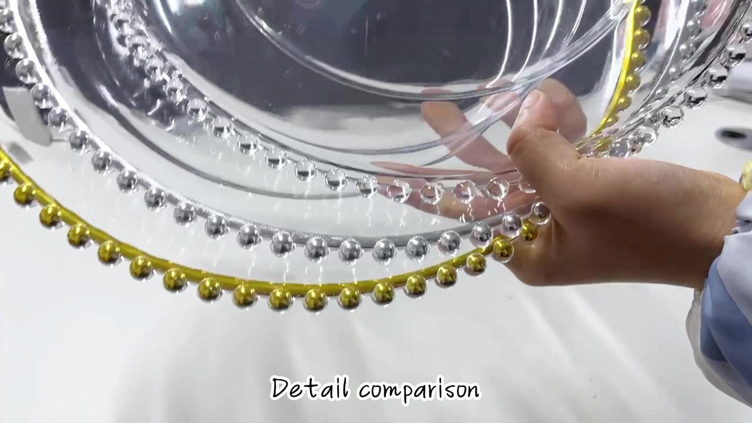 Wedding 13 Inch Decorative Round Acrylic Clear Plastic Charger Plate