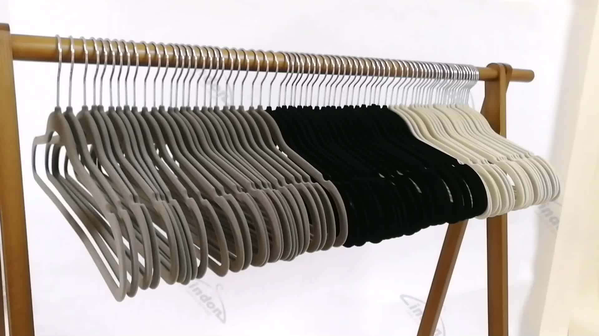 Clothing Store Non Slip Slim Beige Flocked Velvet Suit Coat Clothes