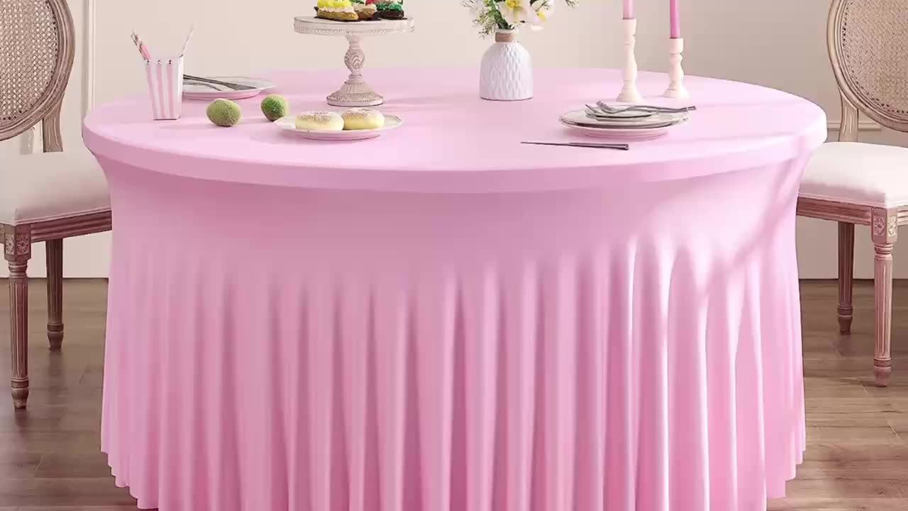 Custom Size Digital Print Fitted Spandex Table Top Cover Decorative