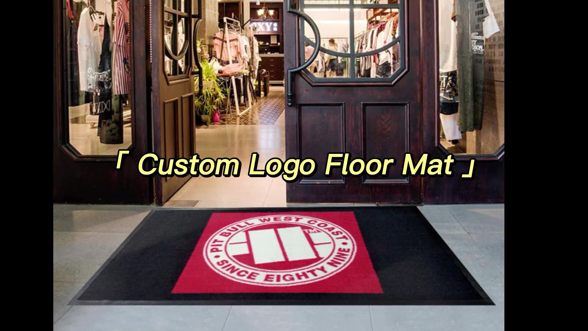 White Plain Printable Outdoor Blank Rubber Crumb Entrance Entry