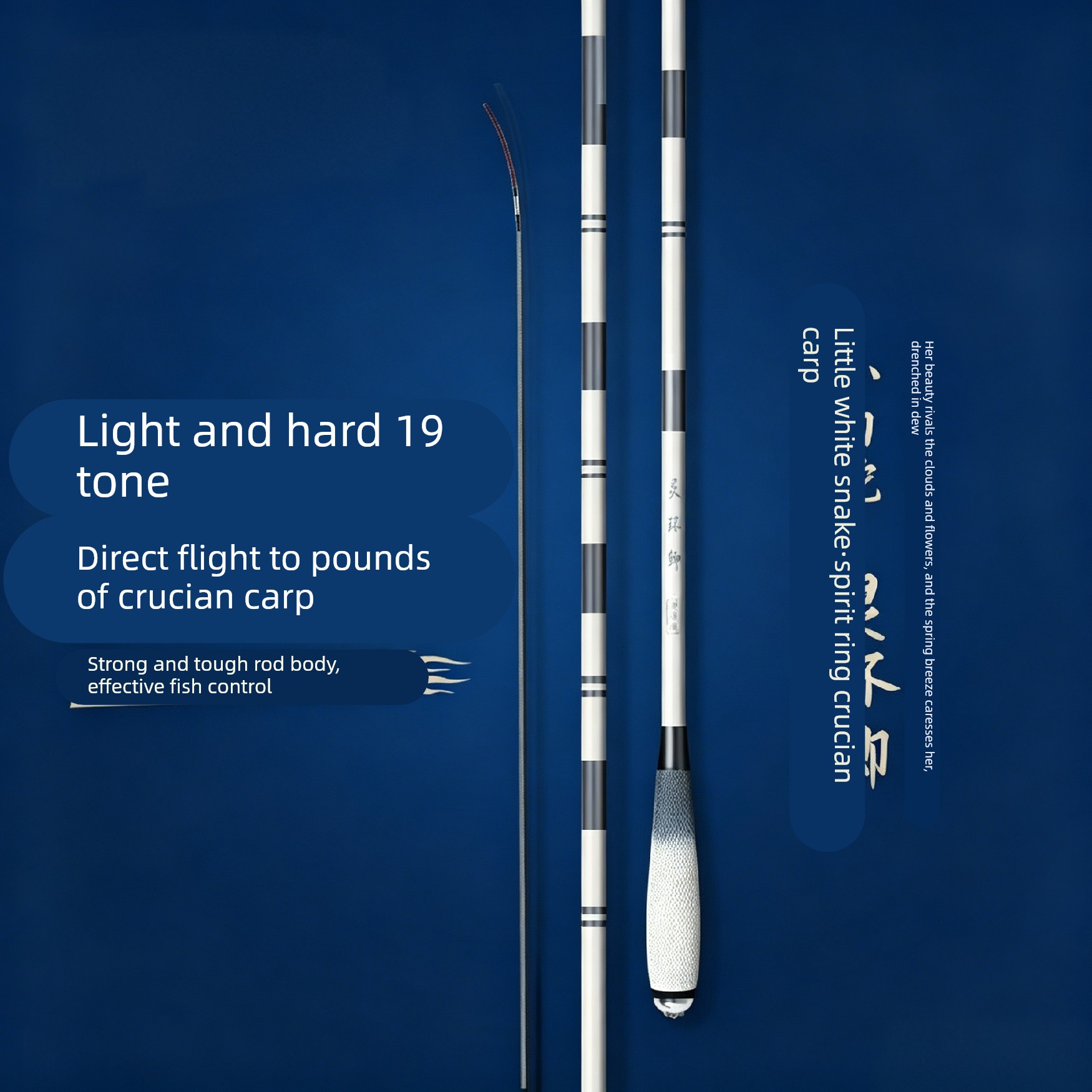 Linghuan Jie 19 Fishing Rod for Crucian Carp, Ultra-Light, Ultra-Fine, Extremely Thin, 28-Tune Black Pit Platform Fishing Rod, Fishing Rod 4.5m