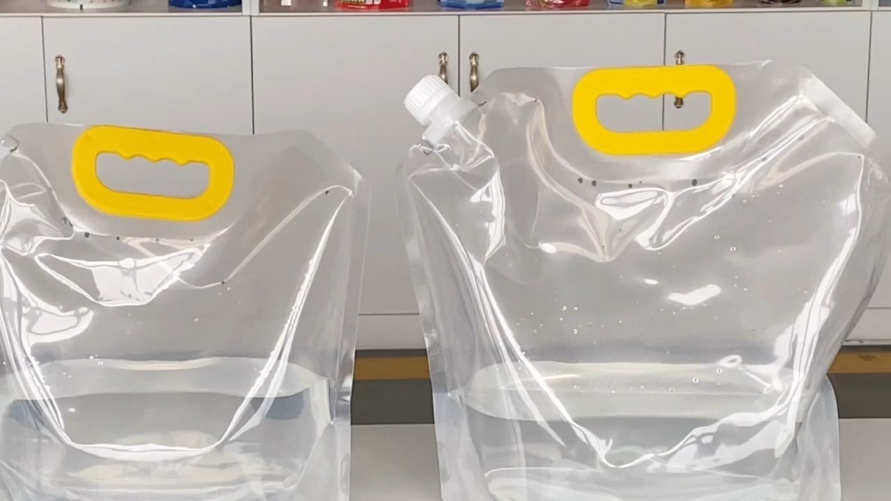 In Stock 5l Leak Proof Liquid Pouch With Spout Portable Folding Beer