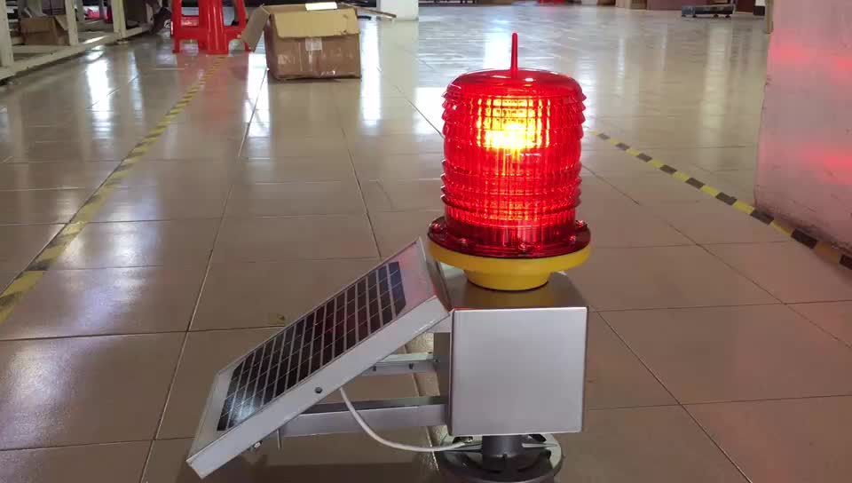 Solar Powered Building Aircraft Aviation Obstruction Warning Light