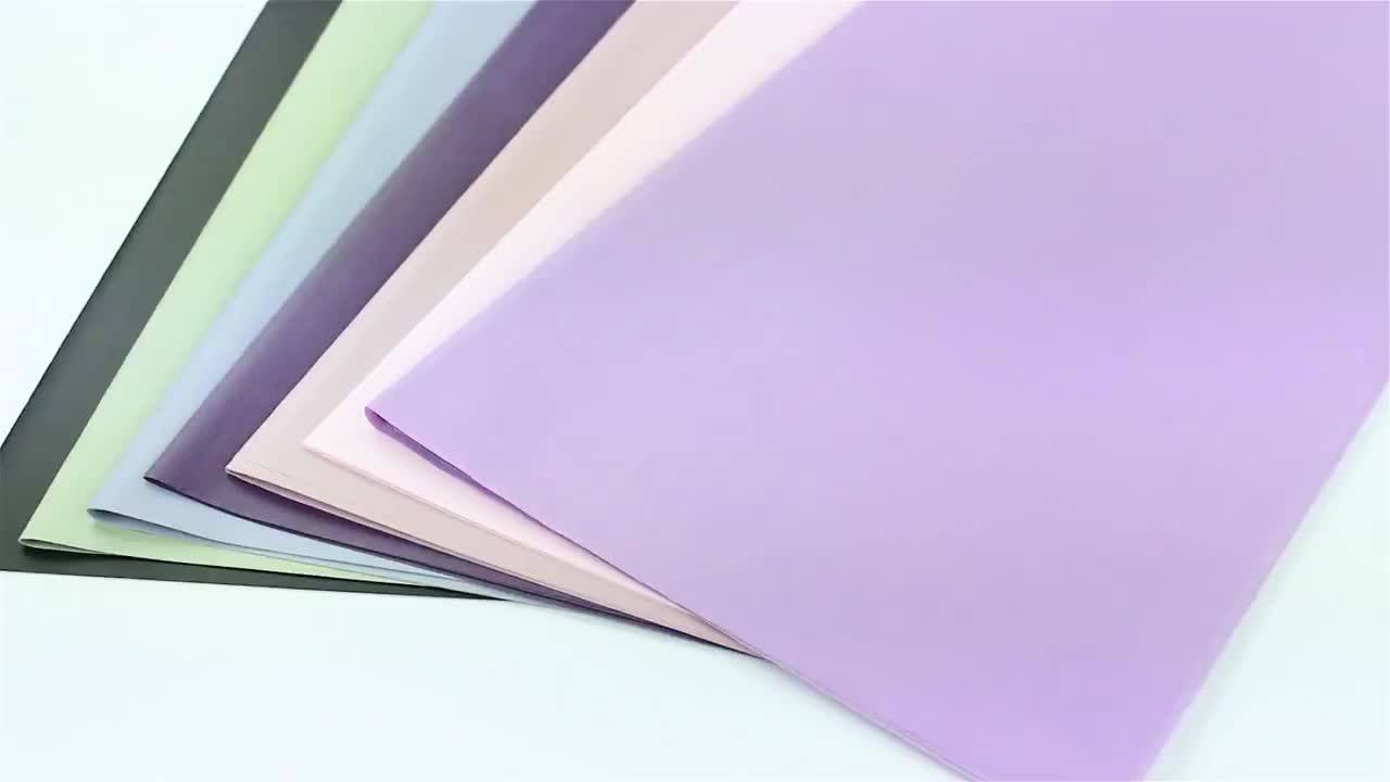 Custom Printing Pure Color Kraft Texture Gift Wrapping Paper Fresh