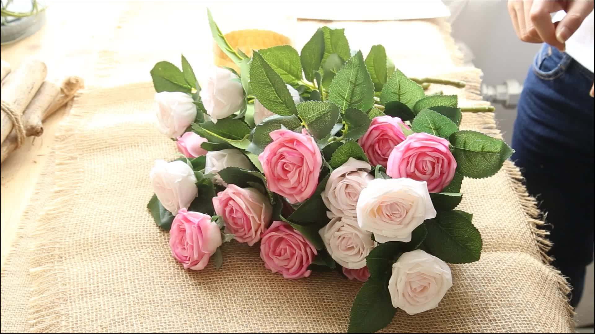 Real Touch Wholesale Latex Flower Rose Preserved Flowers Artificial