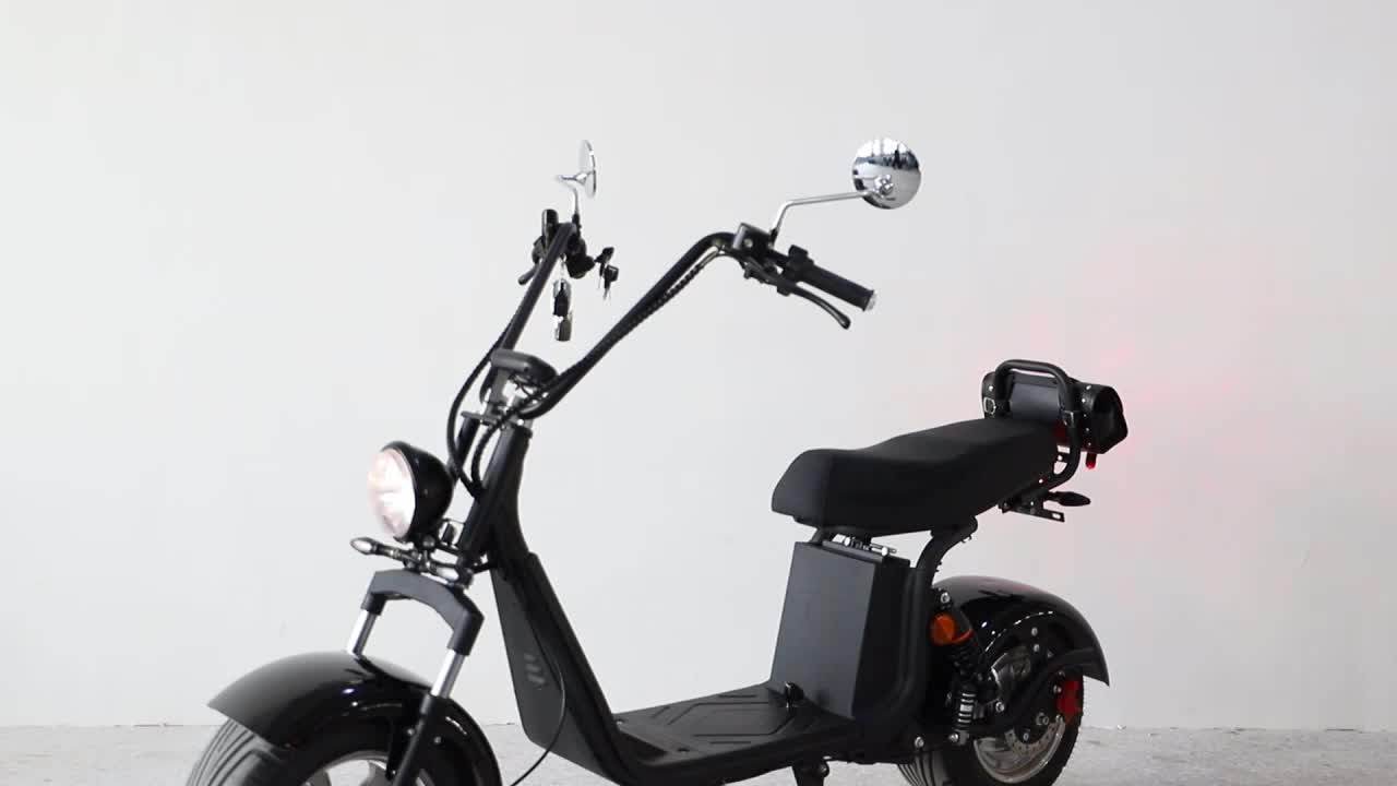 Comfortable Big Seat Citycoco Ce 1500w 60v 12ah Portable Lithium