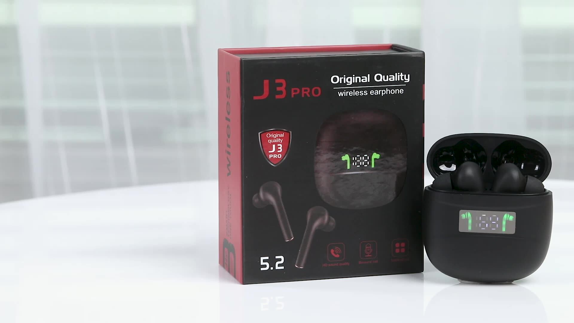 J3 Pro auriculares inalámbricos con Bluetooth, audífonos deportivos estéreo  con pantalla LED, PK i7s, i10, i12, i200, i500, i9000, i10000, con  micrófono|Auriculares y audífonos| - AliExpress