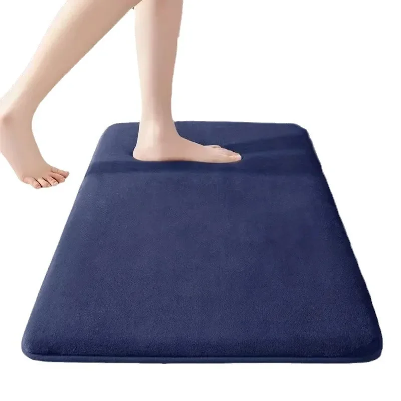 Cross-border Solid Color Bathroom Mat Bathroom Floor Mat Door Home Non-slip Foot Mat Absorbent Quick-drying Door Mat Amazon