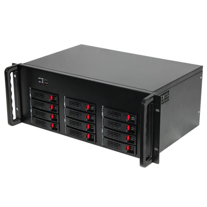 Ultra Large Data Storage 12 Bays Nas Server Case 12 Drive Cage Full