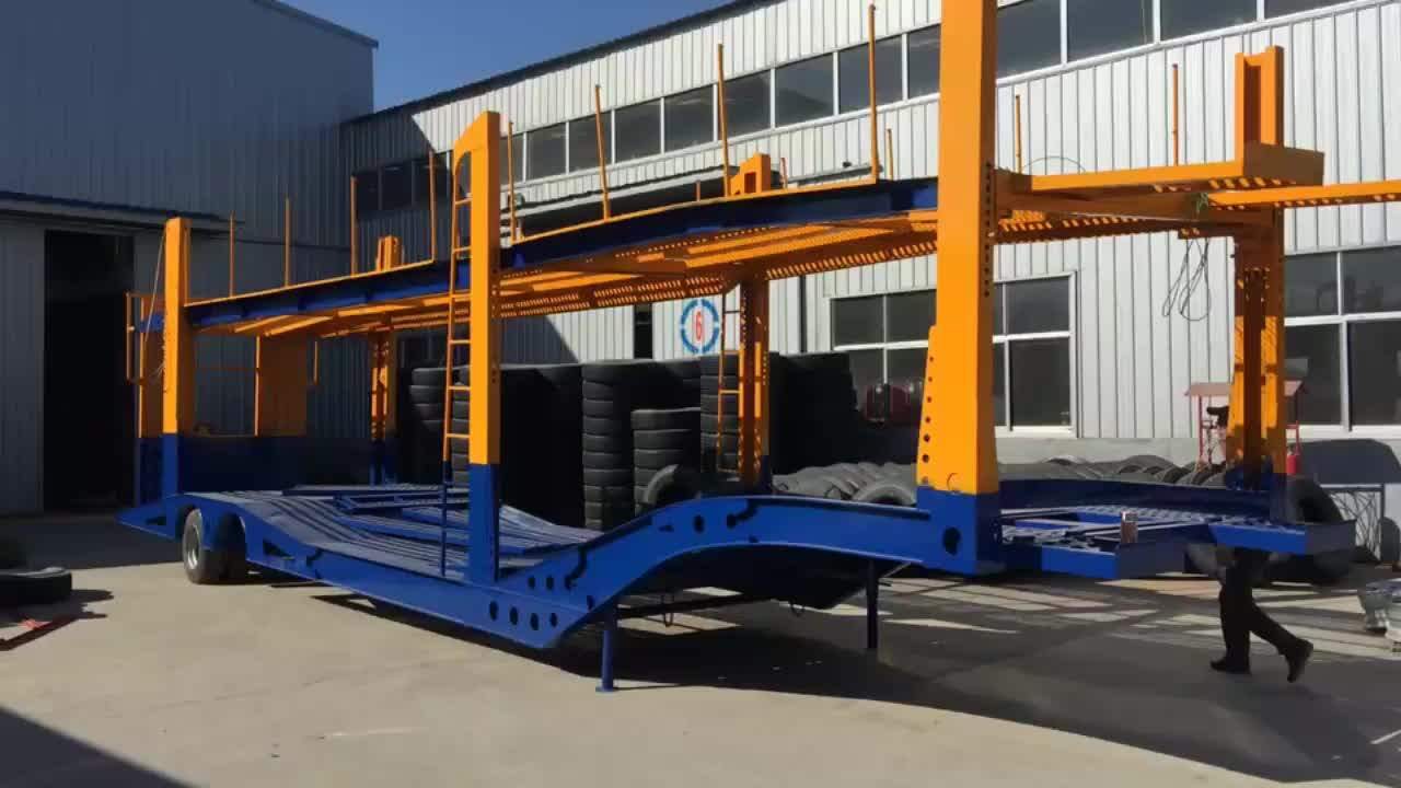 5 Cars Double Deck Transporter Semi Truck Auto Carring Car Carrier