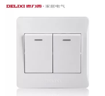 Delixi switch panel CD210 series two-open double-cut switch panel