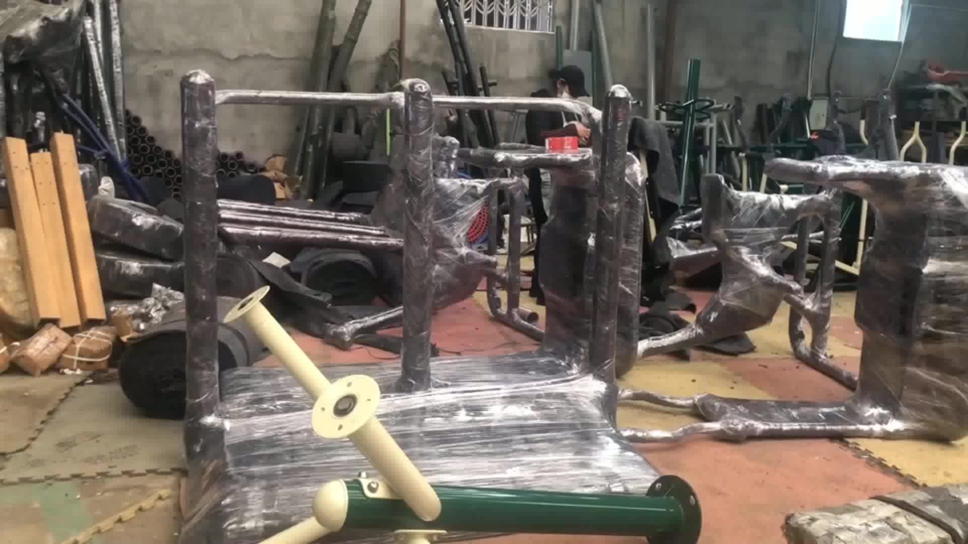 Disabled People With Wheelchair Pullup And Hand Exercise Training Machine Disabled Outdoor