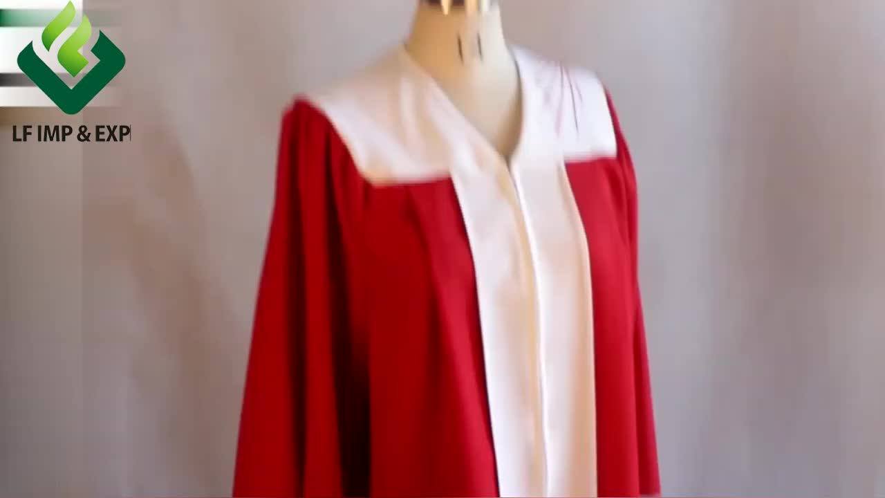 High Quality Red Choir Robe Confirmation Robe With Embroidery Doze