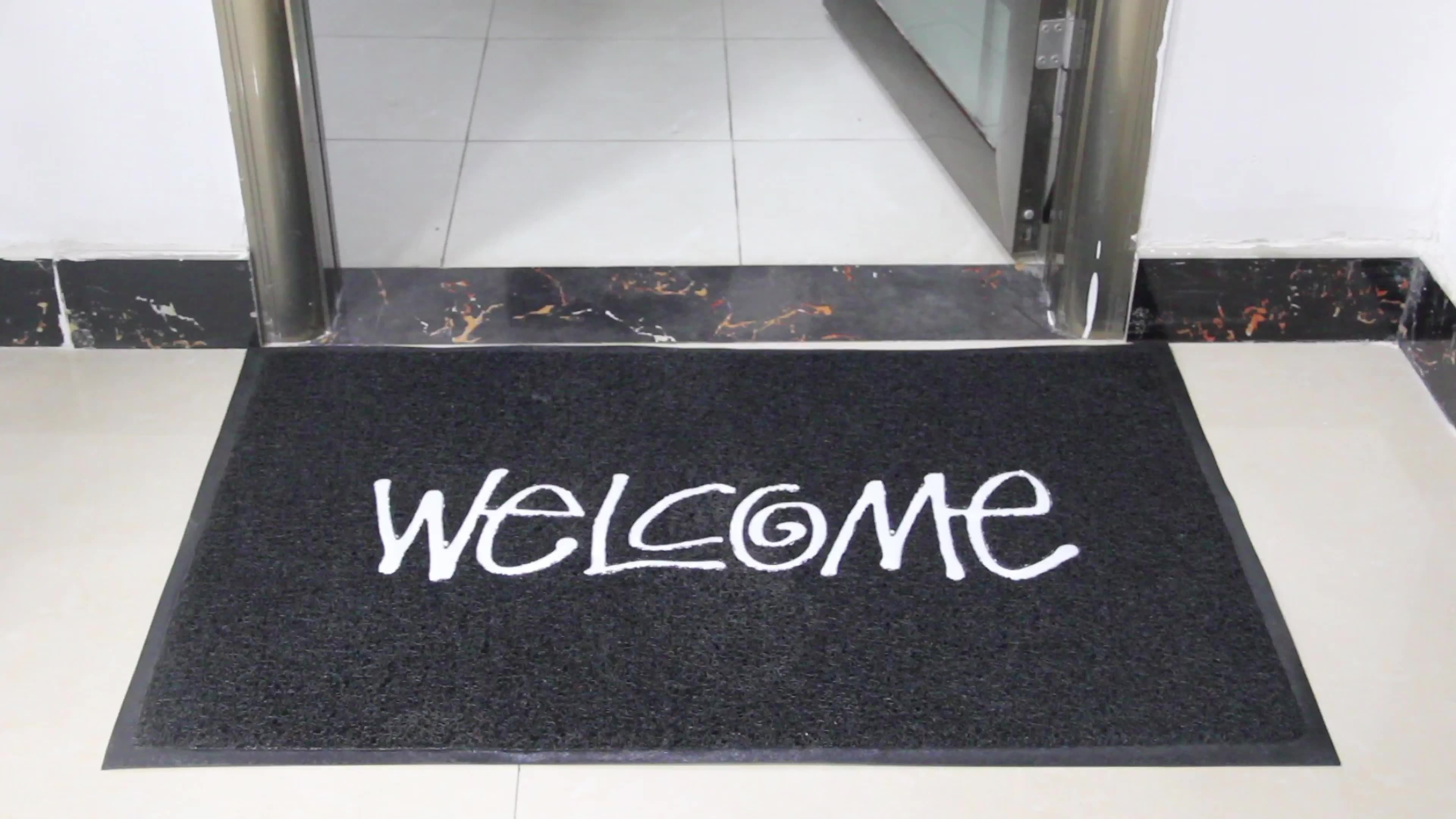 Custom Pvc Logo Mat Rugged Customable Carpets Rubber Door Mat
