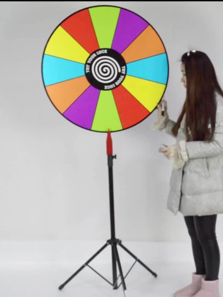 32 Inch Cheap Gaming Adjustable Folding Tripod Spinning Prize Wheel