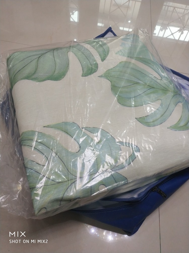 水星家纺印花冰丝席三件套