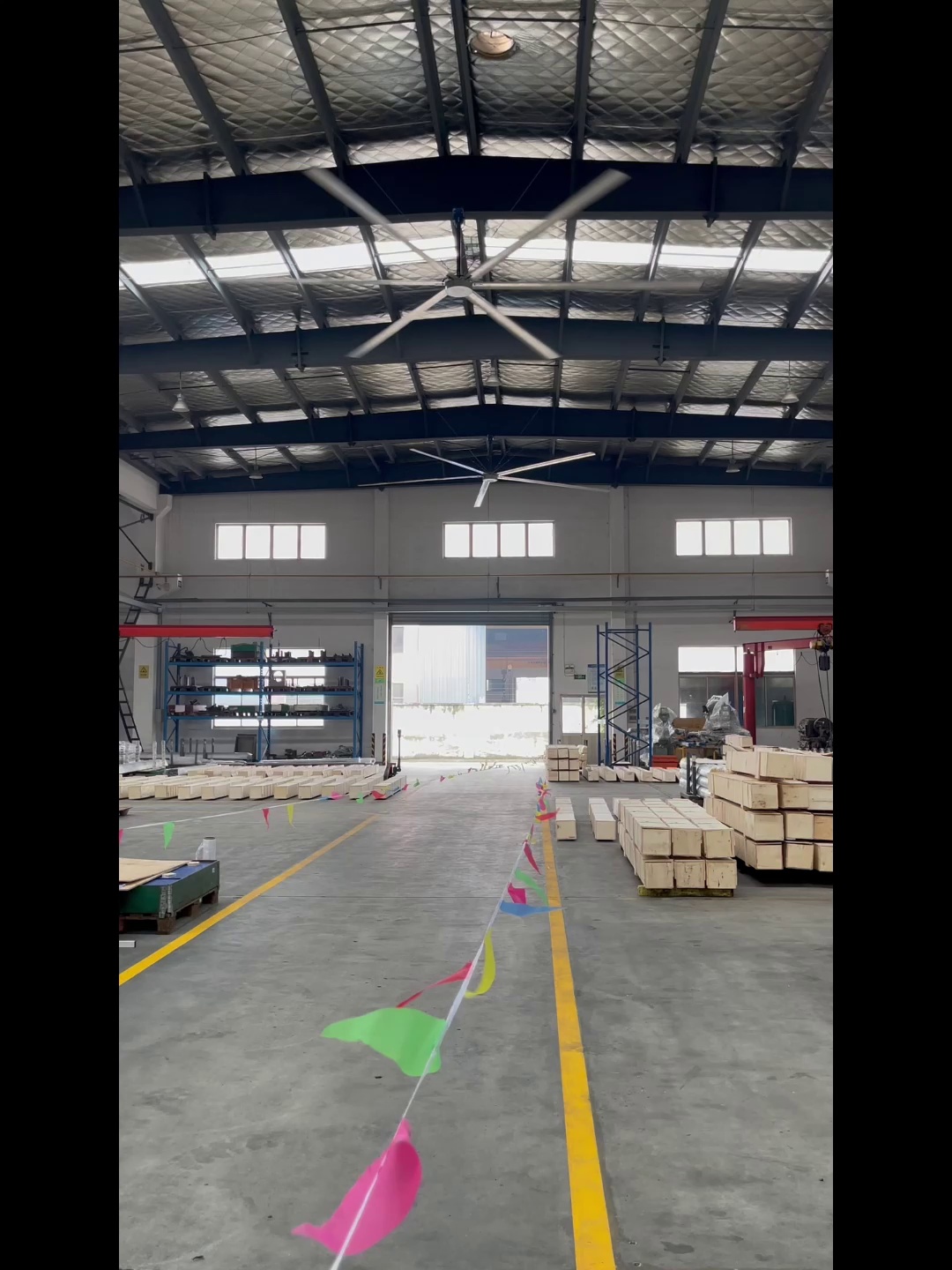 厂房通风神器！7米超大型永磁工业吊扇、篮球馆仓库车间的福音