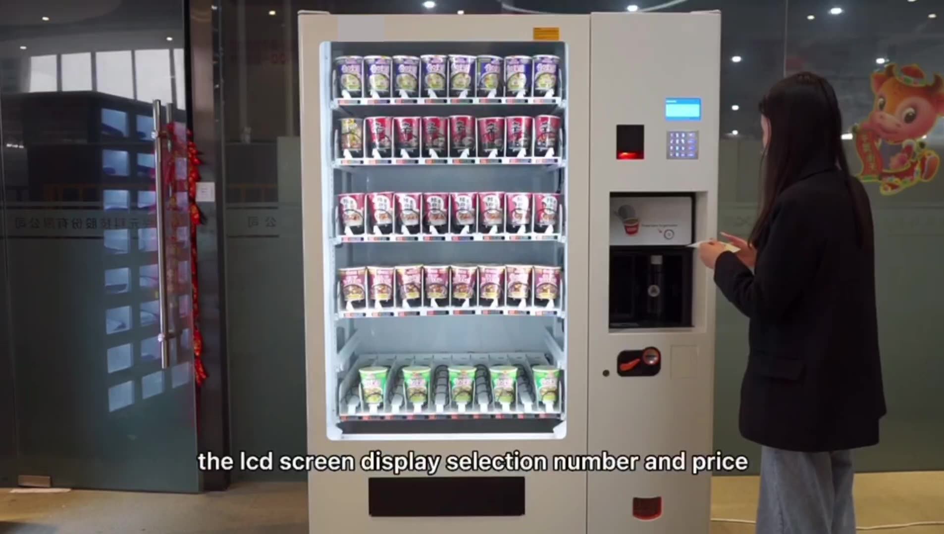 Automated Ramen Noodle Vending Machine With Hot Water Dispenser Buy