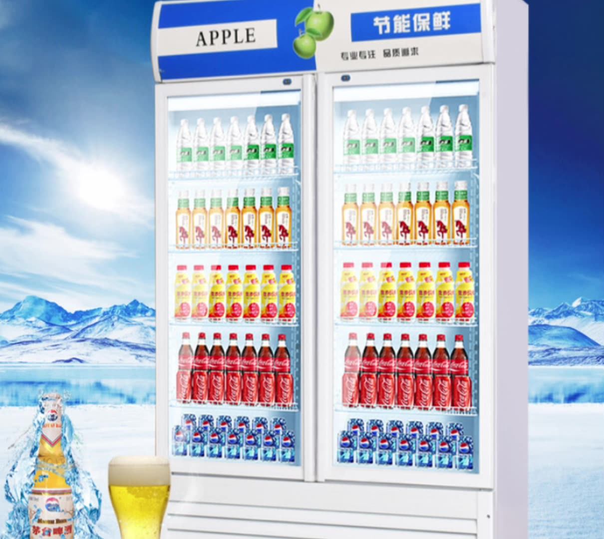 Commercial Grocery Convenience Store Supermarket Upright Display