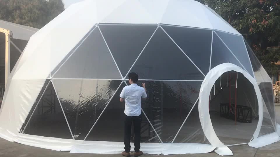8m Diameter Luxury Desert Glamping Dome Tent House For Outdoor Camping