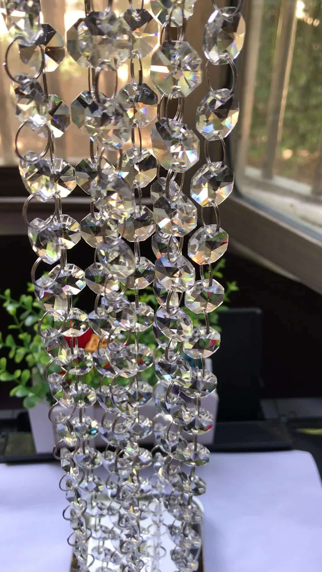 Brilliant Crystal Clear Garland Hanging Bead Curtain Wedding Club Party