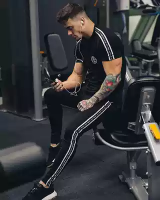 ins fitness Net red short sleeve set